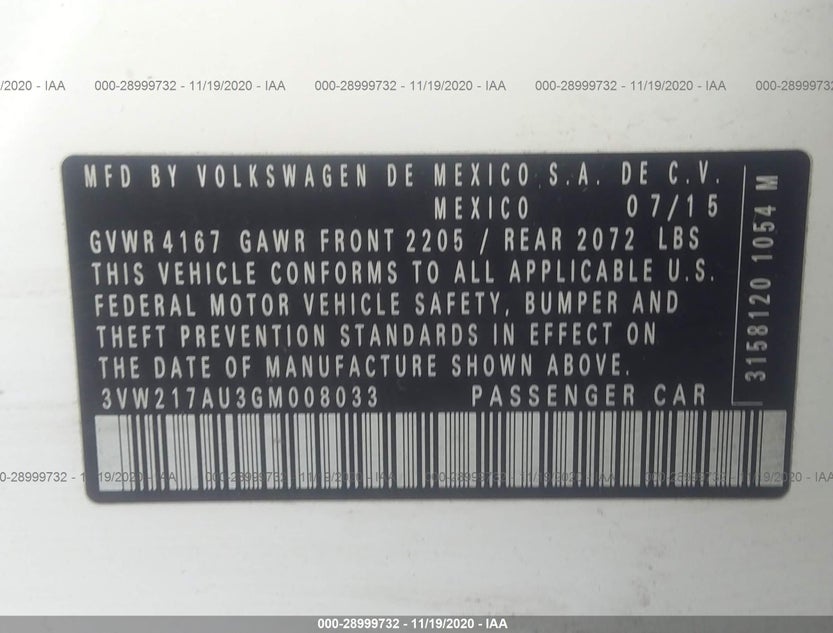 3VW217AU3GM008033