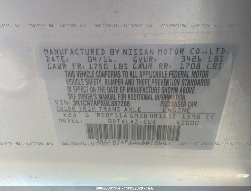 3N1CN7APXGL887268