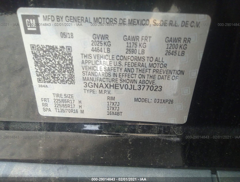 3GNAXHEV0JL377023