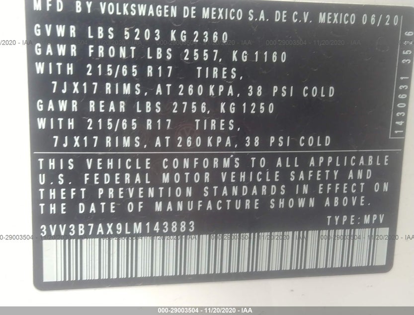 3VV3B7AX9LM143883
