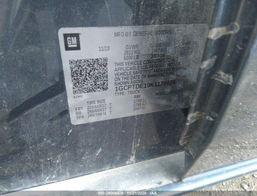 1GCPTDE19K1179926