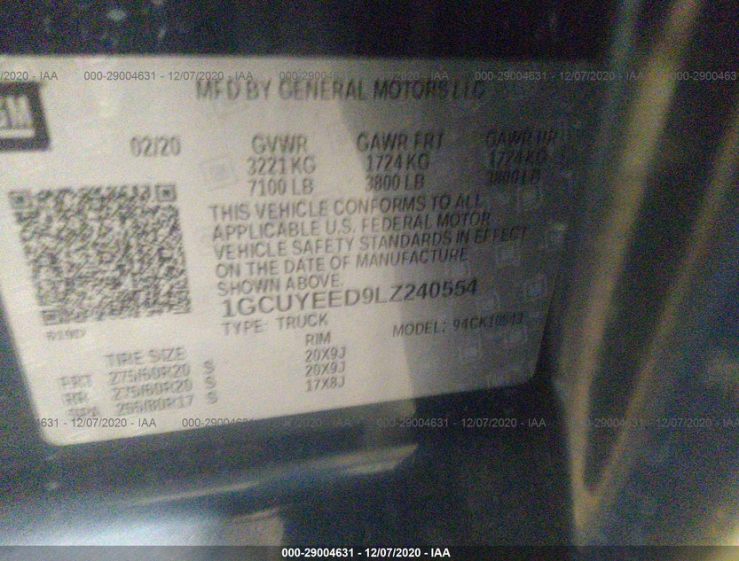 1GCUYEED9LZ240554