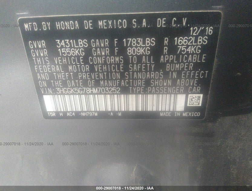 3HGGK5G78HM703252