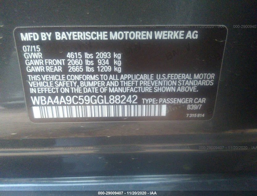 WBA4A9C59GGL88242