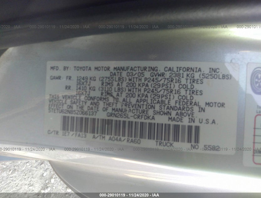 5TETU62N85Z066137