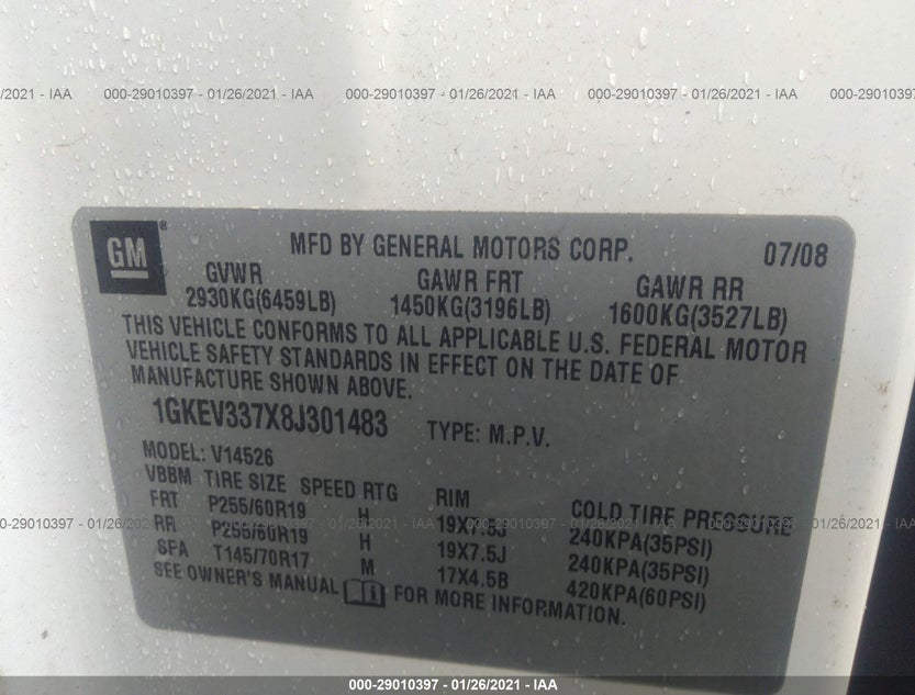 1GKEV337X8J301483