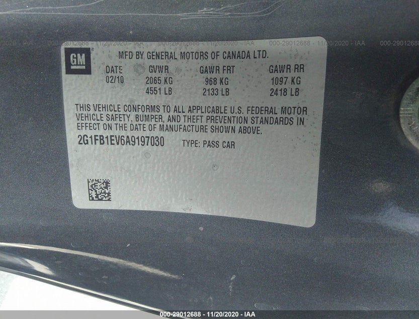 2G1FB1EV6A9197030