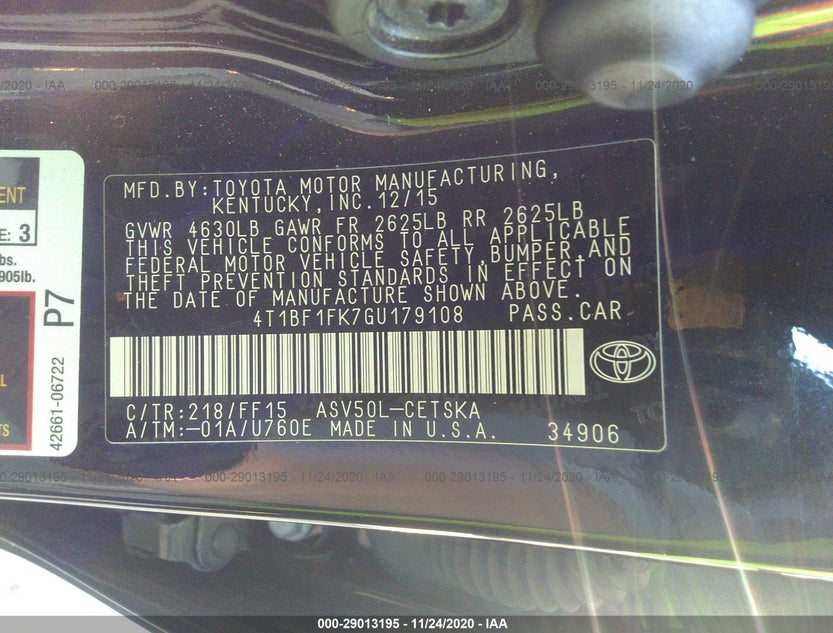 4T1BF1FK7GU179108