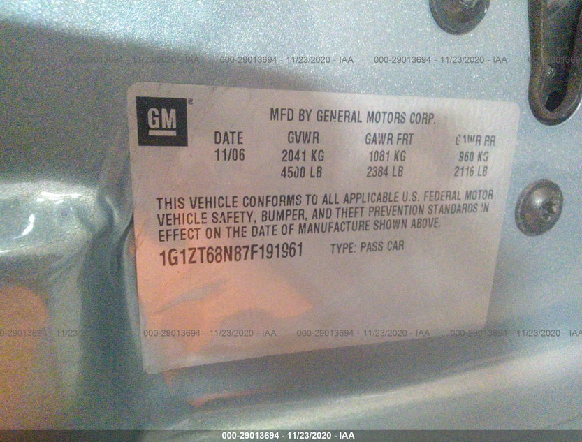 1G1ZT68N87F191961
