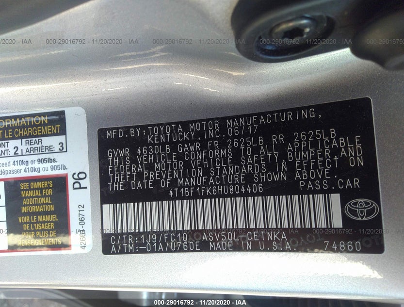 4T1BF1FK6HU804406