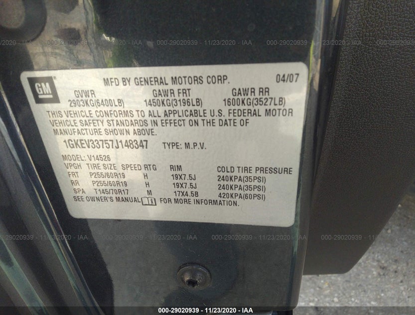1GKEV33757J148347