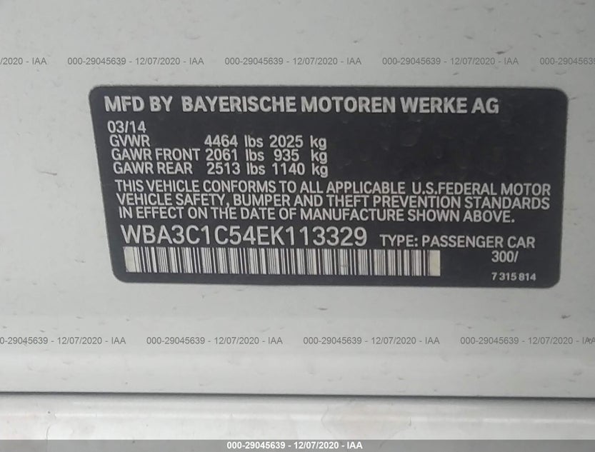 WBA3C1C54EK113329