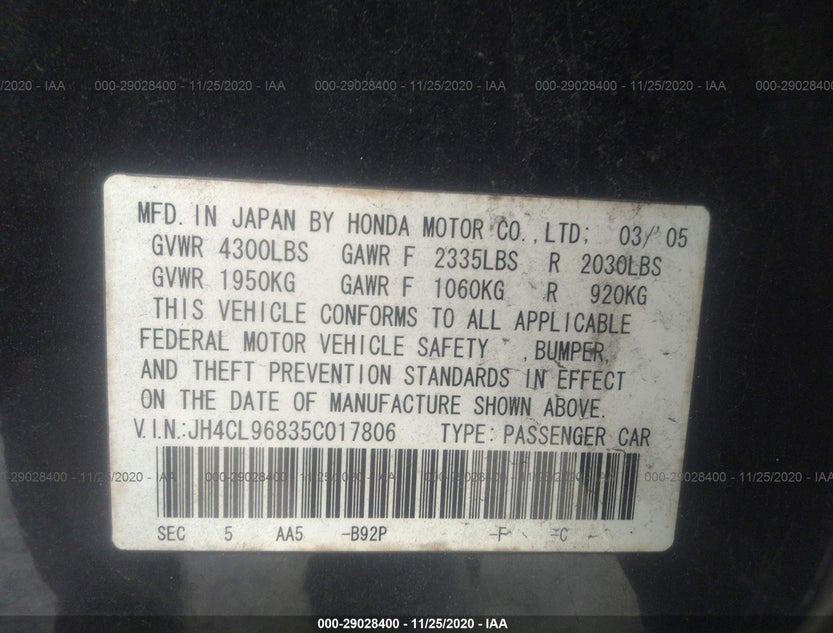 JH4CL96835C017806