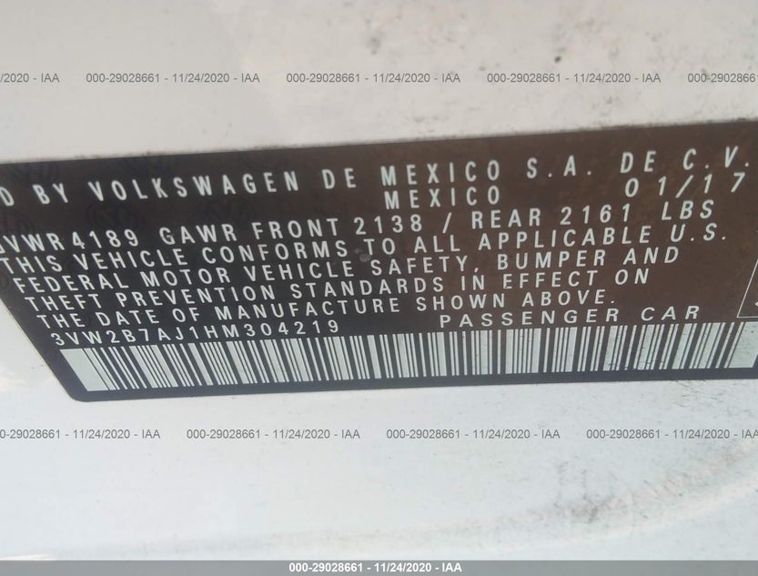 3VW2B7AJ1HM304219