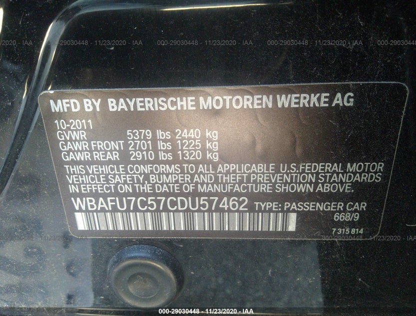 WBAFU7C57CDU57462