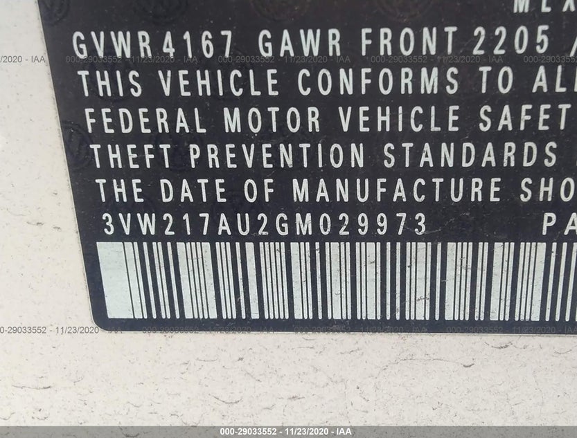 3VW217AU2GM029973