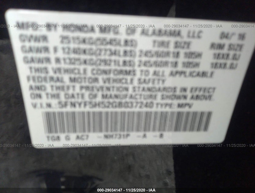 5FNYF5H52GB037240
