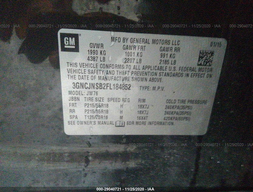 3GNCJNSB2FL184852