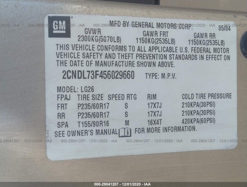 2CNDL73F456029660