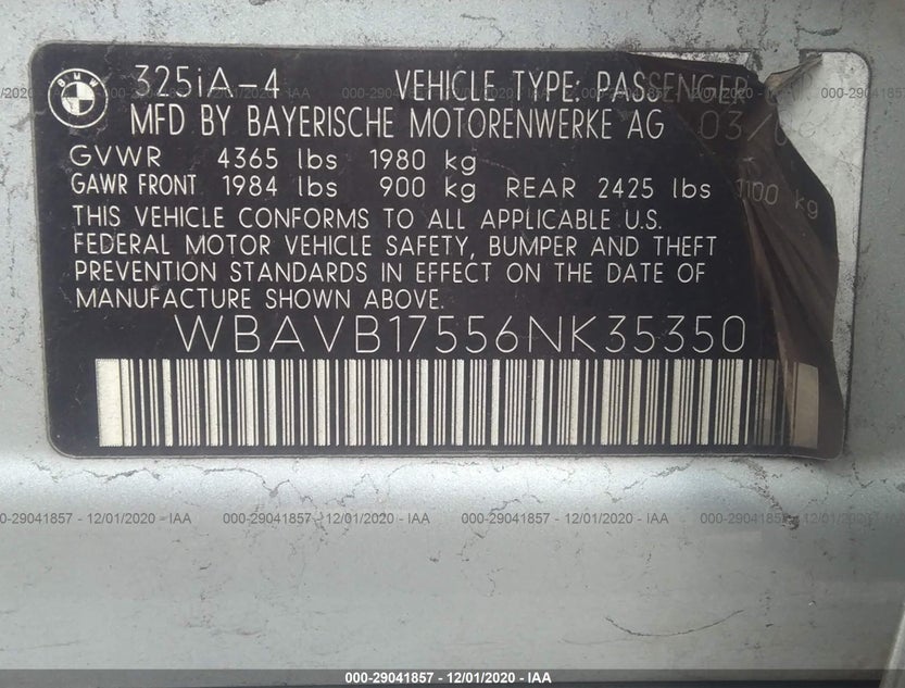 WBAVB17556NK35350