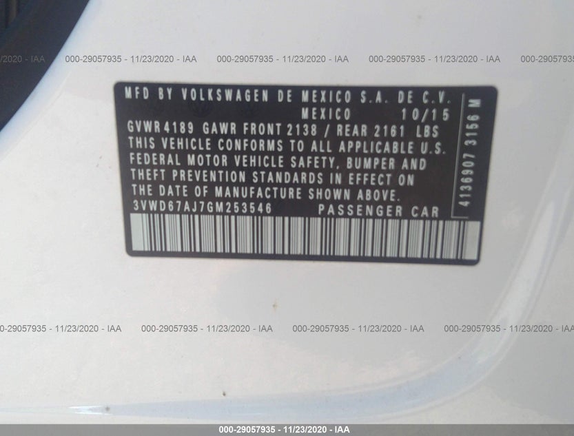 3VWD67AJ7GM253546
