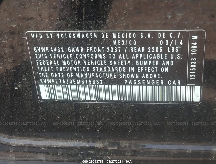 3VWPL7AJ0EM615882