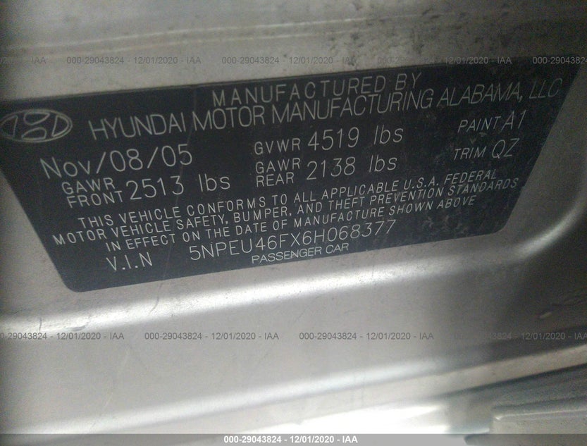 5NPEU46FX6H068377