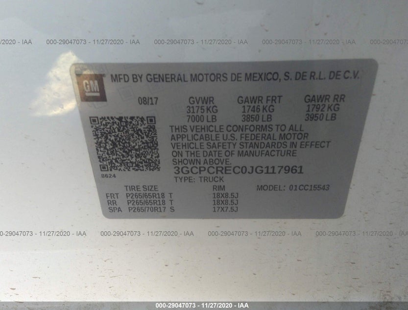 3GCPCREC0JG117961