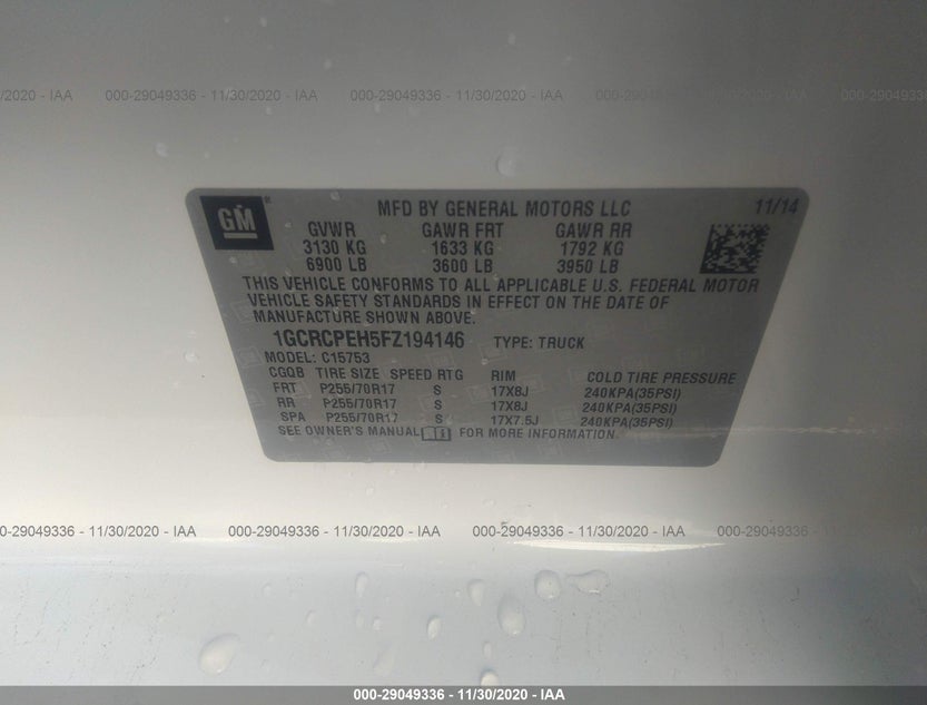 1GCRCPEH5FZ194146