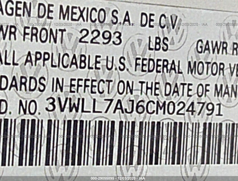 3VWLL7AJ6CM024791