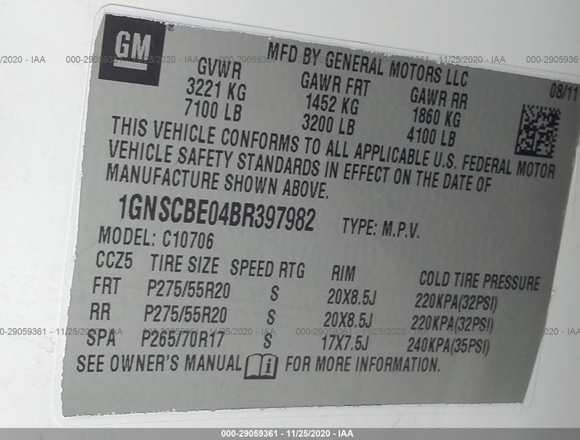 1GNSCBE04BR397982