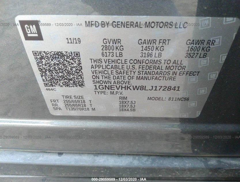 1GNEVHKW8LJ172841