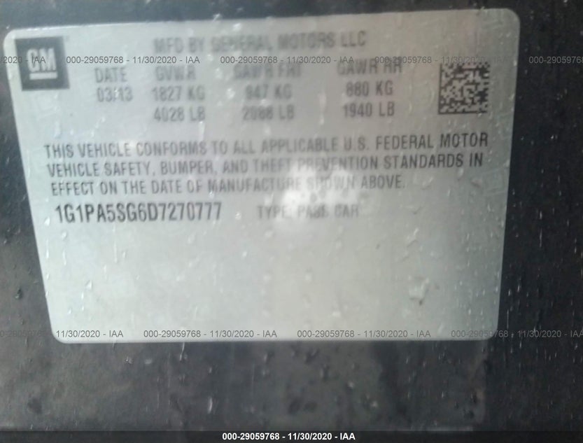 1G1PA5SG6D7270777