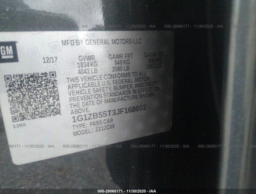 1G1ZB5ST3JF168602