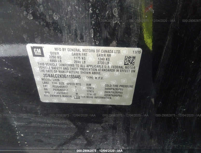2GNALCEK3G1133445