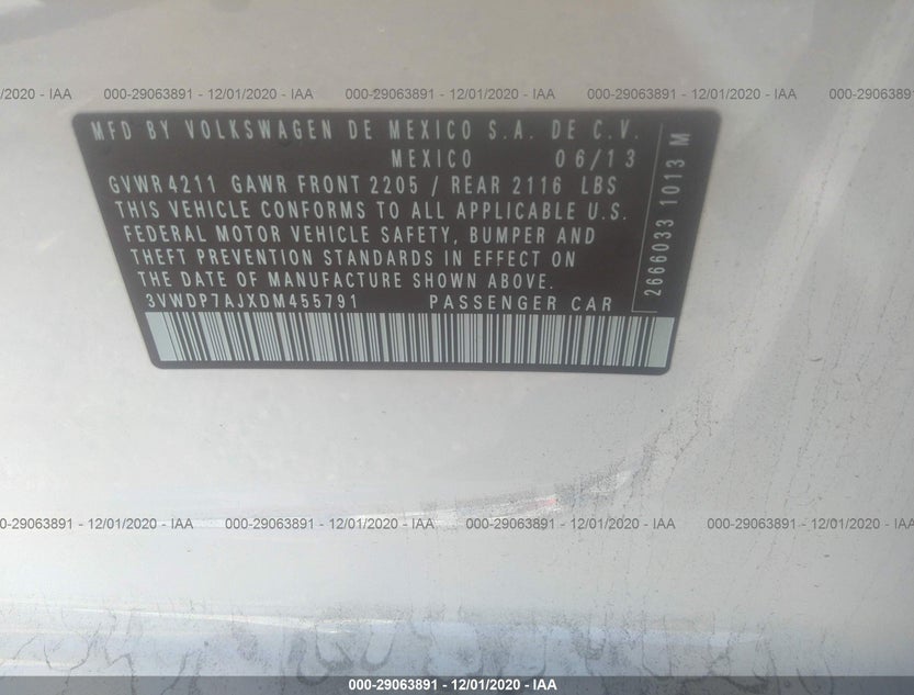 3VWDP7AJXDM455791