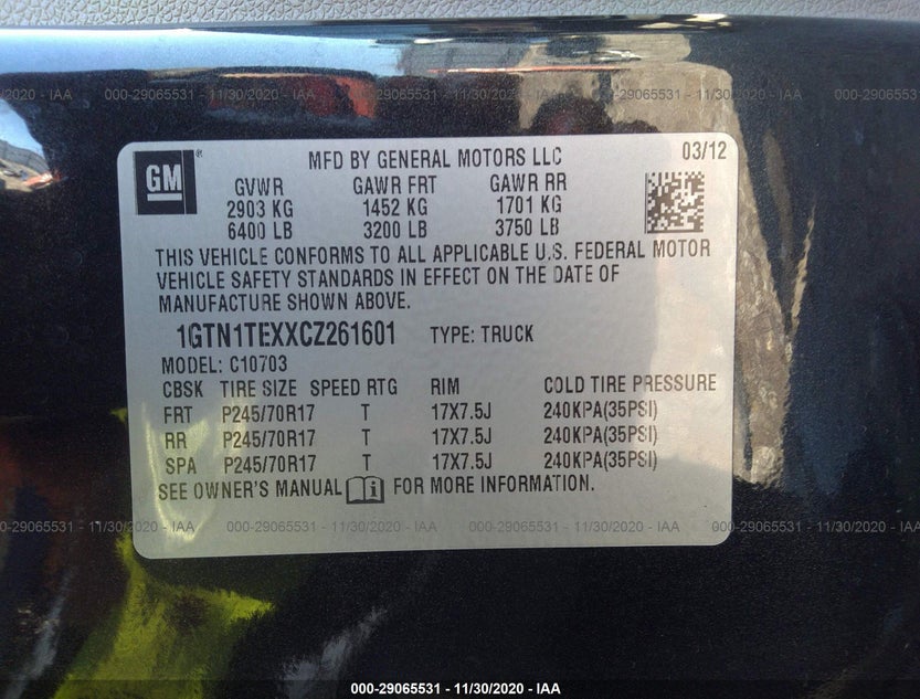 1GTN1TEXXCZ261601