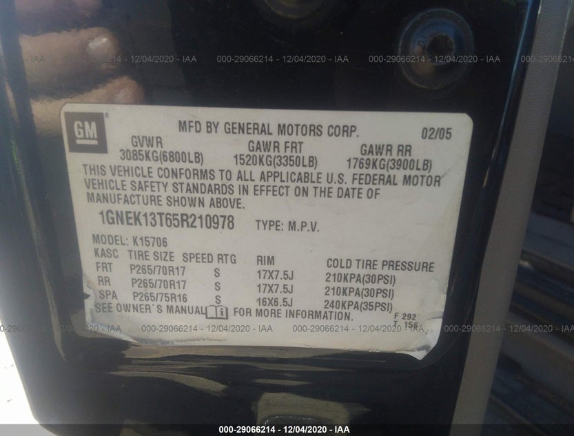 1GNEK13T65R210978