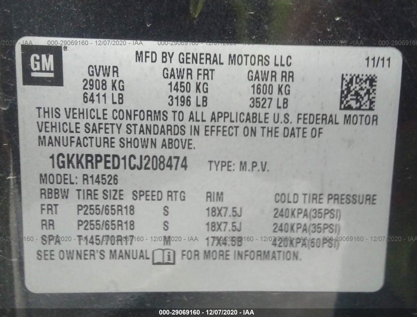 1GKKRPED1CJ208474