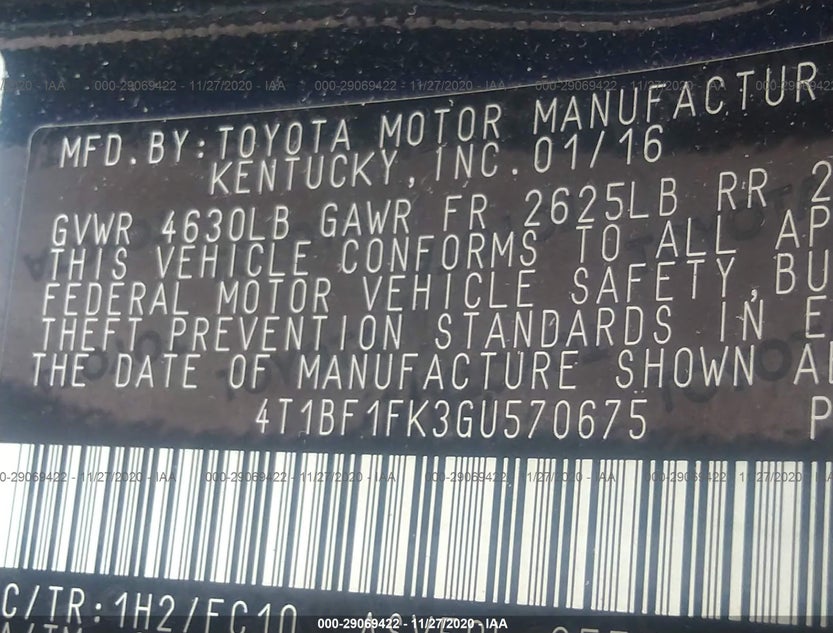 4T1BF1FK3GU570675