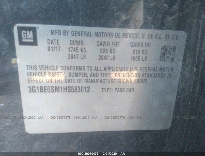 3G1BE6SM1HS583012