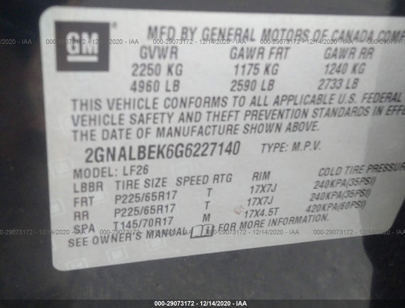 2GNALBEK6G6227140