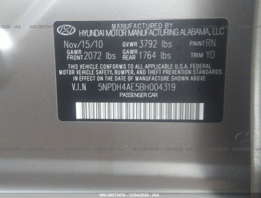 5NPDH4AE5BH004319