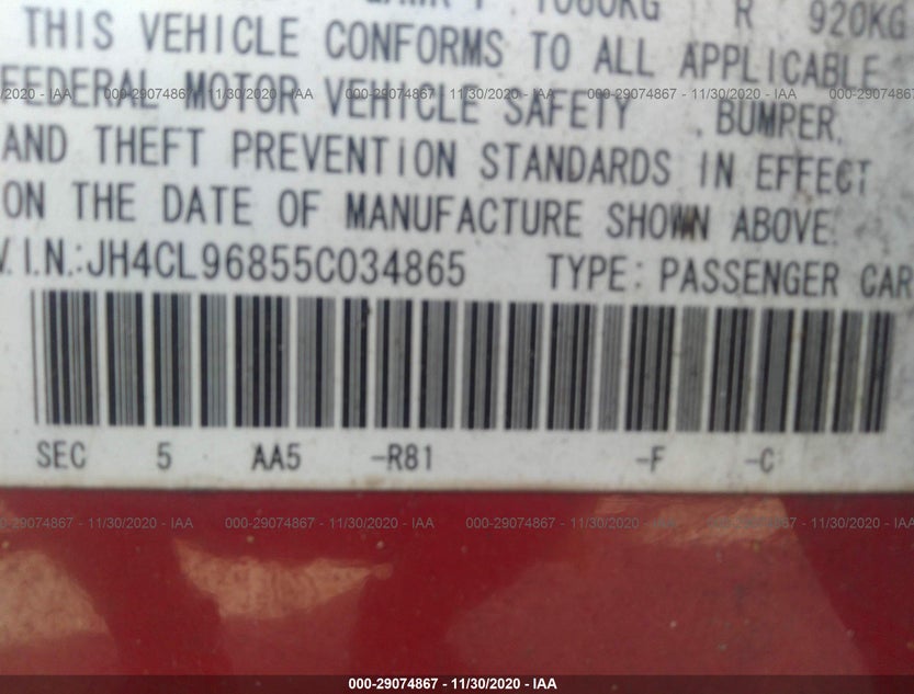JH4CL96855C034865