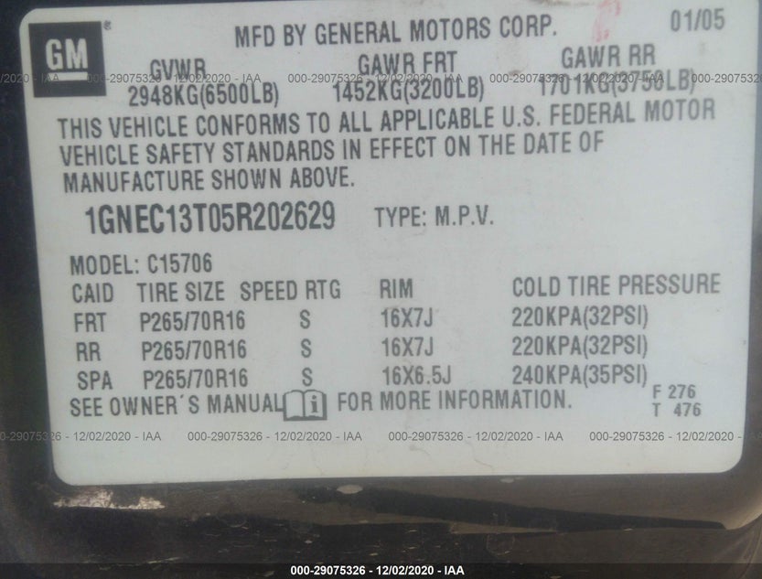 1GNEC13T05R202629