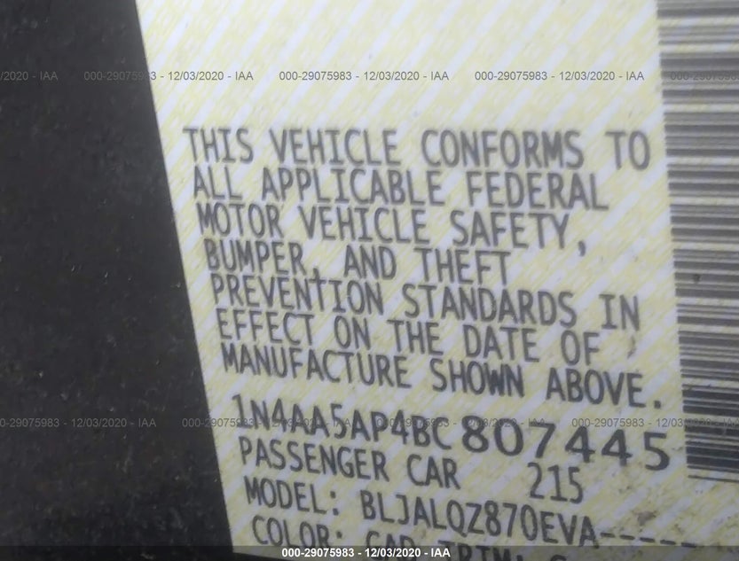 1N4AA5AP4BC807445