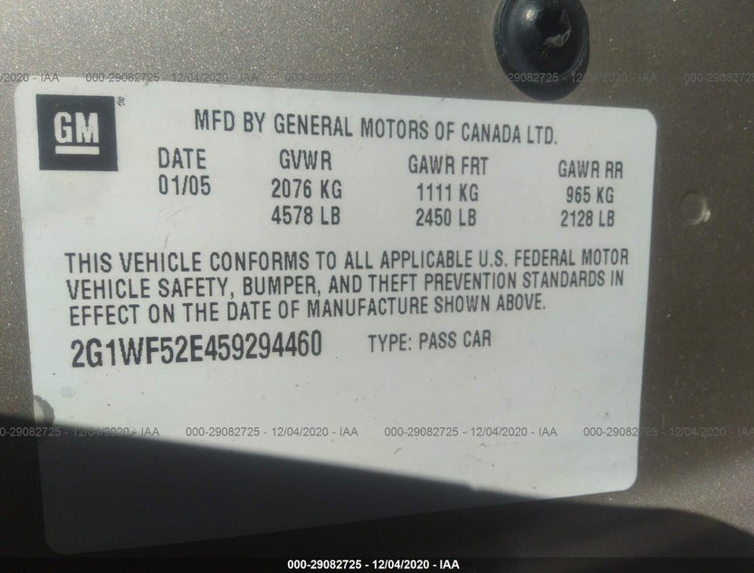 2G1WF52E459294460