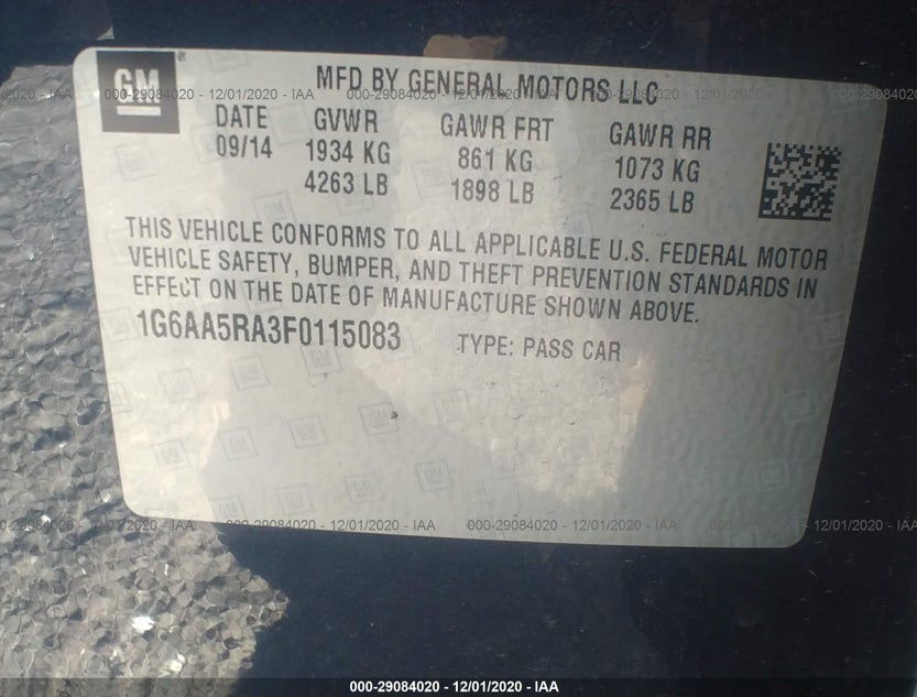 1G6AA5RA3F0115083