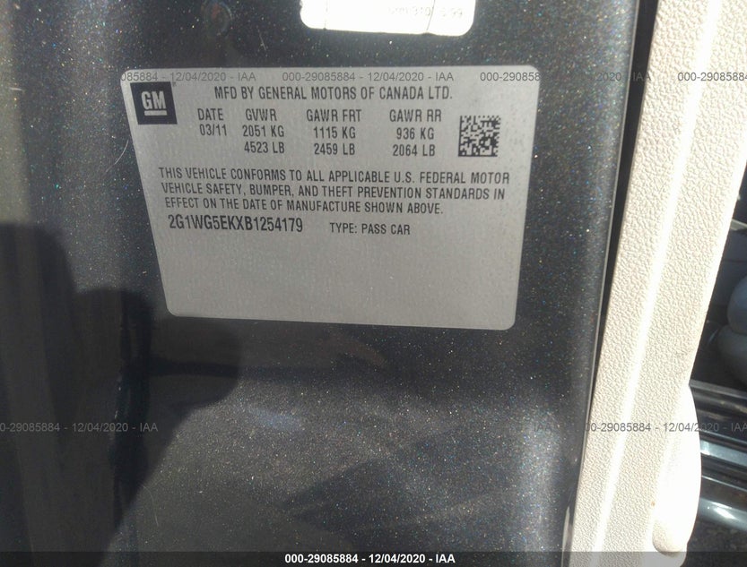 2G1WG5EKXB1254179