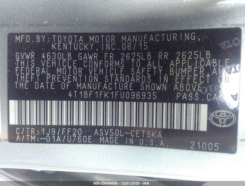 4T1BF1FK1FU096935